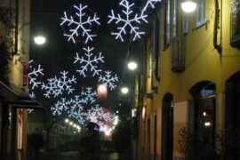 fiocchi di neve con tubo luminoso